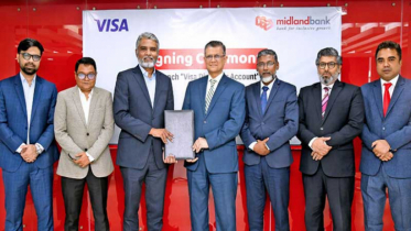 মিডল্যান্ড ব্যাংক ও ভিসার মধ্যে চুক্তি সই